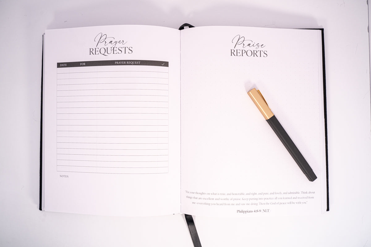 2026 Black Linen Lay-Flat Restored Planner